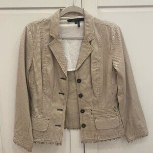 NIC+ZOE Tan Tailored Blazer with Notched Lapels